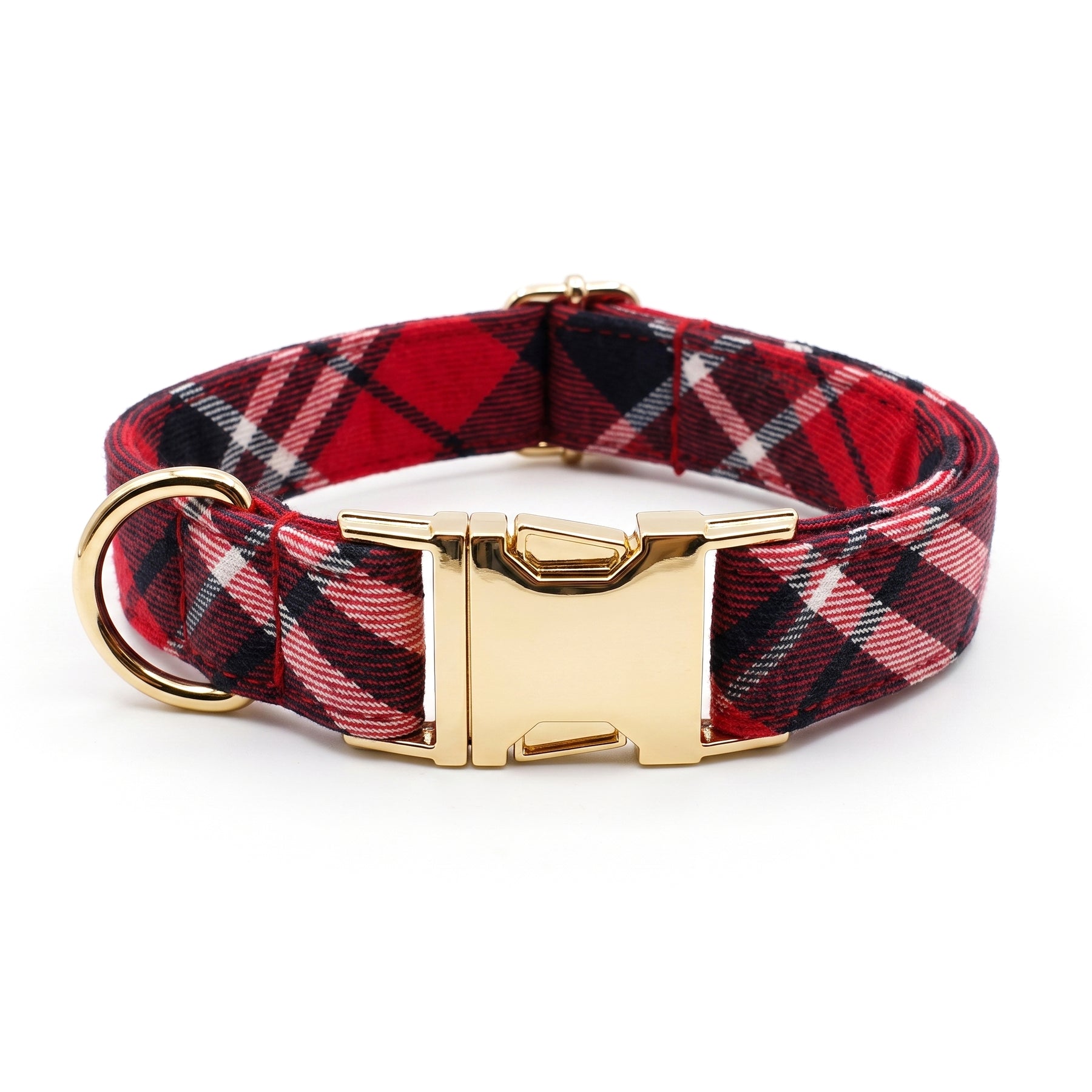 Red tartan collar